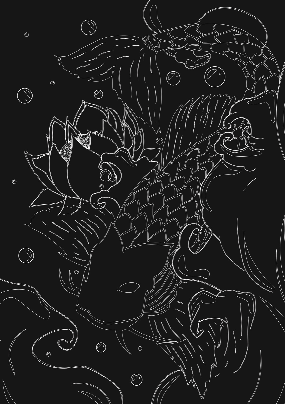 Koi illustratie